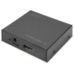 DIGITUS HDMI Splitter / 1× In → 2× Out / 4K UHD / deri 2 Monitorë - Zezë