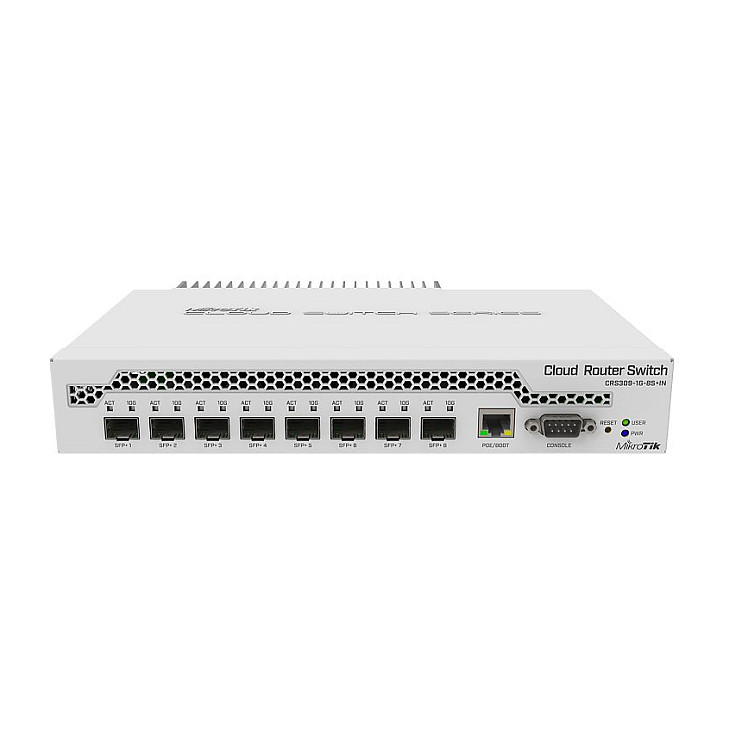 MikroTik CRS309-1G-8S+IN 8x SFP+ 10G Switch me RouterOS dhe SwOS
