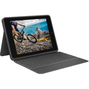 Aksesorë për tablet tastierë me mbështjellës Logitech Rugged Folio / për iPad 7./8./9. Gen / QWERTZ Gjerman - Zezë
