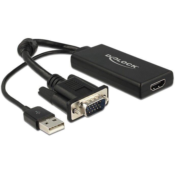 Adapter VGA DELOCK + Audio to HDMI with Cable – Zezë