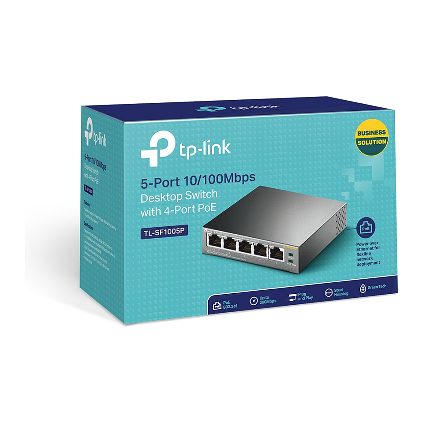 TP-Link TL-SF1005P 5-Port Fast Ethernet PoE+ Switch Desktop 67W - Figura 5