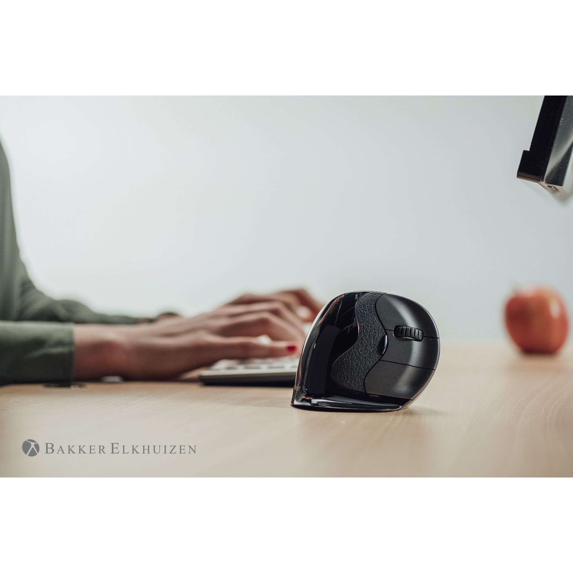 Maus pa Kabllo BakkerElkhuizen Evoluent D Vertikal / 6 Butona / Medium – Zezë - Figura 3