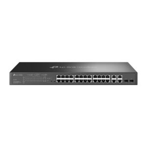 TP-Link TL-SL2428P 28-Port Gigabit PoE Switch 24 PoE+ Ports 2 SFP Slots