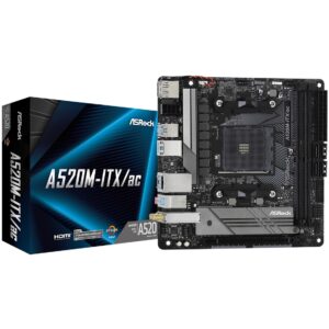 Pllakë Amë MB AMD ASROCK A520M-ITX/AC (AM4) (D)