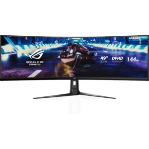 Monitor Gaming i lakuar ASUS ROG Strix XG49VQ / 49" UltraWide Full HD 144 Hz 4 ms VA Curved / UW-HDR HDMI DP / e zezë