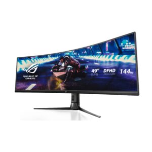 Monitor Gaming i lakuar ASUS ROG Strix XG49VQ / 49" UltraWide Full HD 144 Hz 4 ms VA Curved / UW-HDR HDMI DP / e zezë