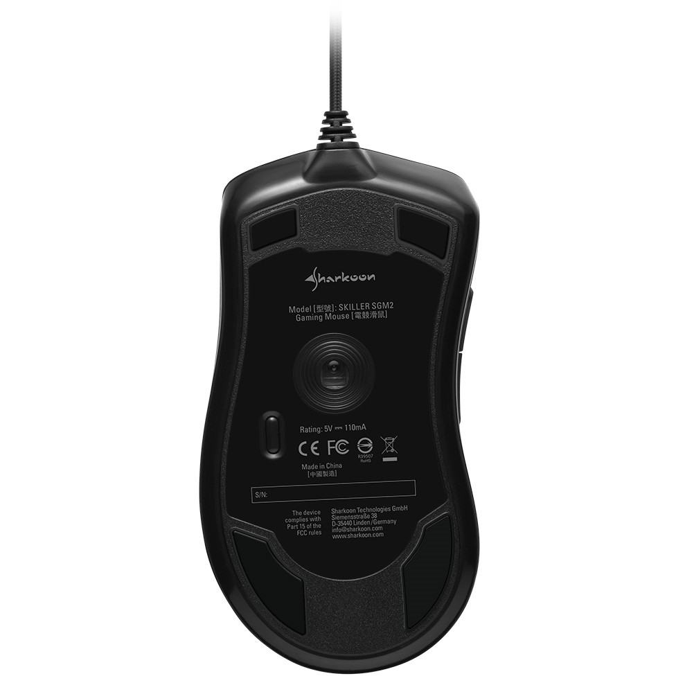 Maus Gaming Sharkoon Skiller SGM2 me Kabllo – Zezë - Figura 5