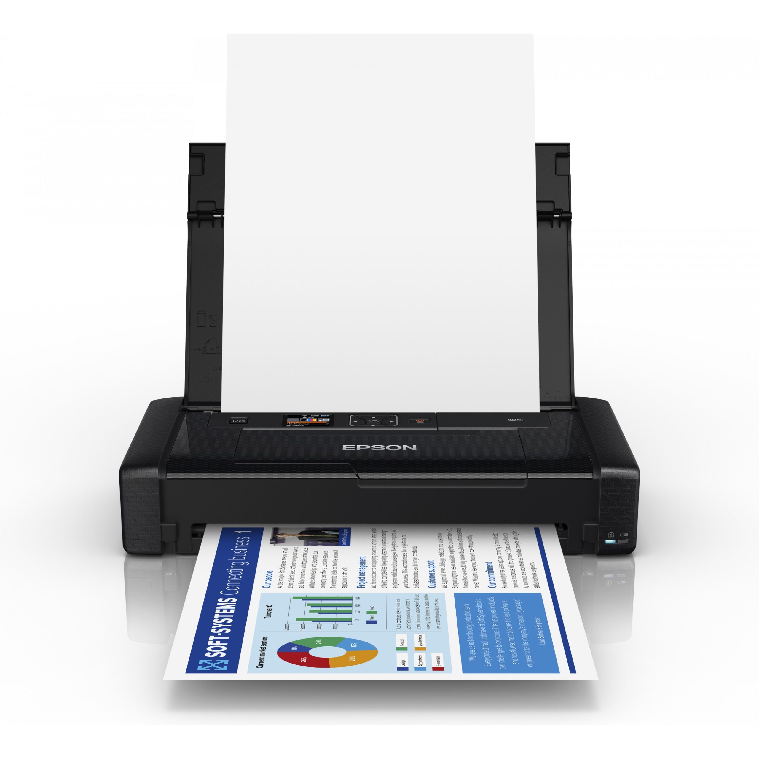 Printer Inkjet Epson WorkForce WF-110W / Mobile / A4 / 11ppm / 1440dpi / USB WiFi Direct / Battery - Zezë - Figura 3