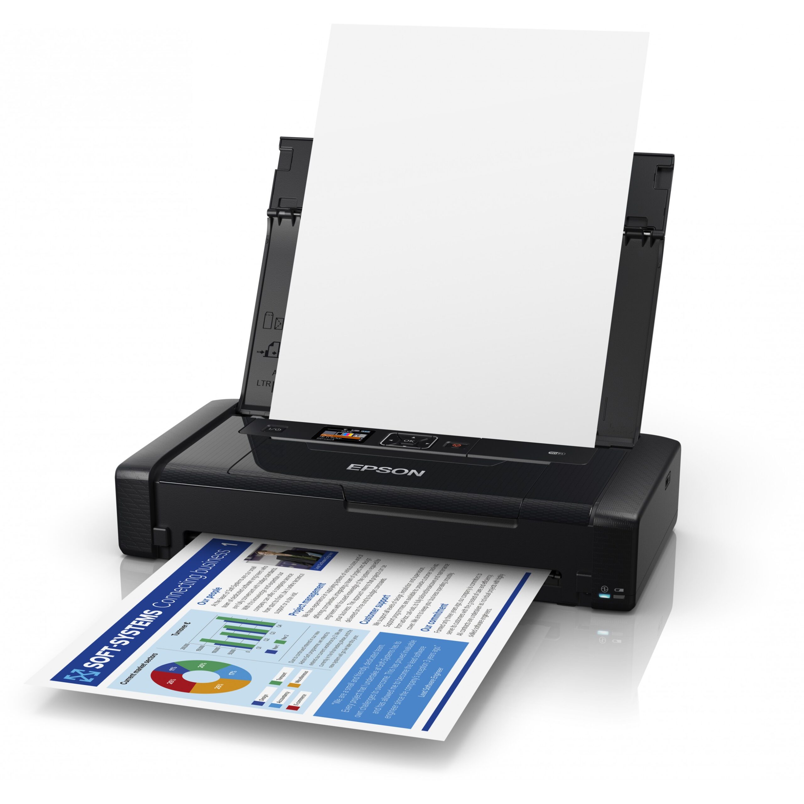 Printer Inkjet Epson WorkForce WF-110W / Mobile / A4 / 11ppm / 1440dpi / USB WiFi Direct / Battery - Zezë - Figura 5