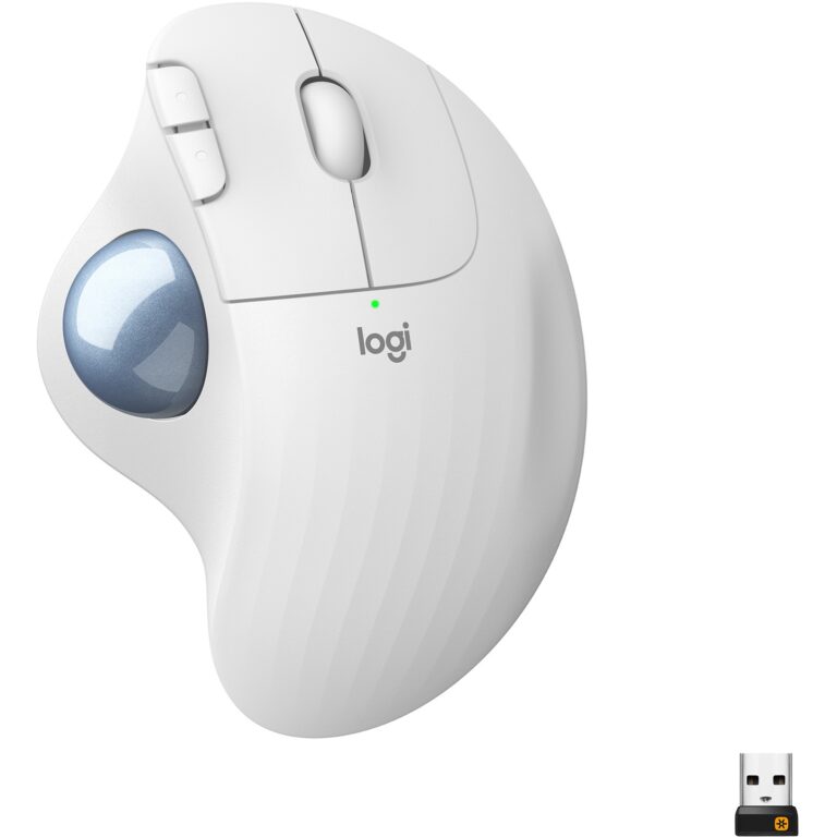 Maus pa kabllo Logitech M575 ERGO Wireless Trackball – Bardhë