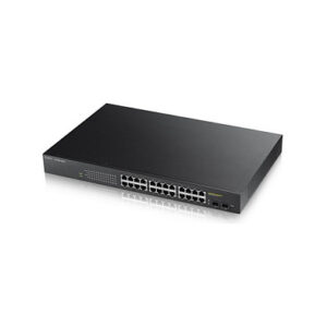 Zyxel GS1900-24HPv2 24-Port Gigabit Smart Managed PoE+ Switch | 24x PoE 170W | 2x SFP Uplink | VLAN | Layer 2 | Rackmount Metal Switch 8