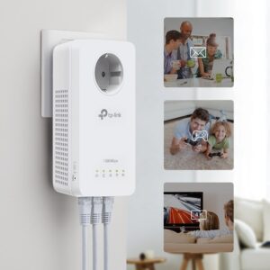 Power-LAN TP-Link TL-WPA8631P AV1300 Kit with AC1200 Wi-Fi / Gigabit Ethernet / and Pass-Through Socket 6