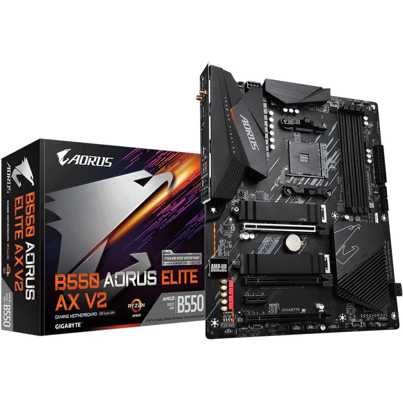 Pllakë Amë MB AMD AM4 Gigabyte B550 AORUS ELITE AX V2