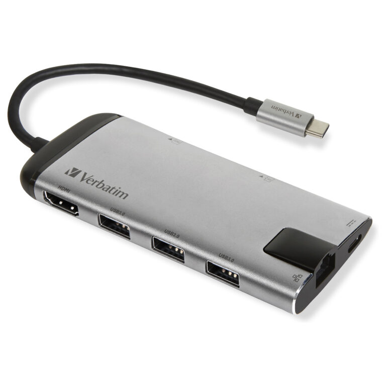 HUB Verbatim / USB-C / 7-Port / 3x USB 3.0 / USB-C / HDMI / Ethernet / SD/microSD / Passive
