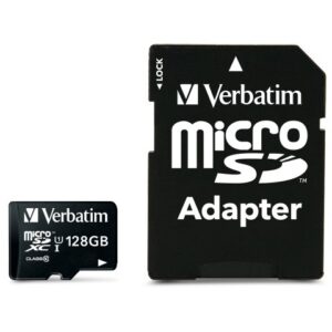 Kartë Memorie SD CARD 128GB Verbatim Pemium MicroXC 90MB/s +Adapter