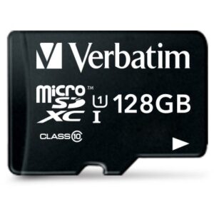 Kartë Memorie SD CARD 128GB Verbatim Pemium MicroXC 90MB/s +Adapter
