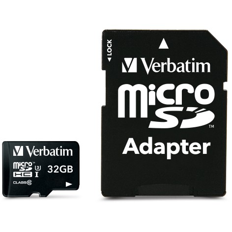 Kartë Memorie SD CARD 32GB Verbatim Pro MicroHC 90MB/s +Adapter