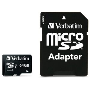 Kartë Memorie SD CARD 64GB Verbatim Pro MicroXC 90MB/s +Adapter