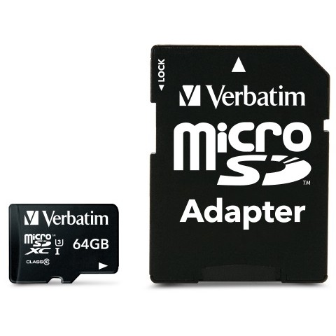 Kartë Memorie SD CARD 64GB Verbatim Pro MicroXC 90MB/s +Adapter
