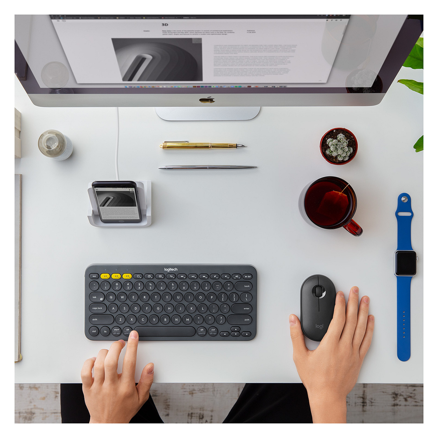 Maus pa kabllo Logitech Pebble M350 -Zezë - Figura 2