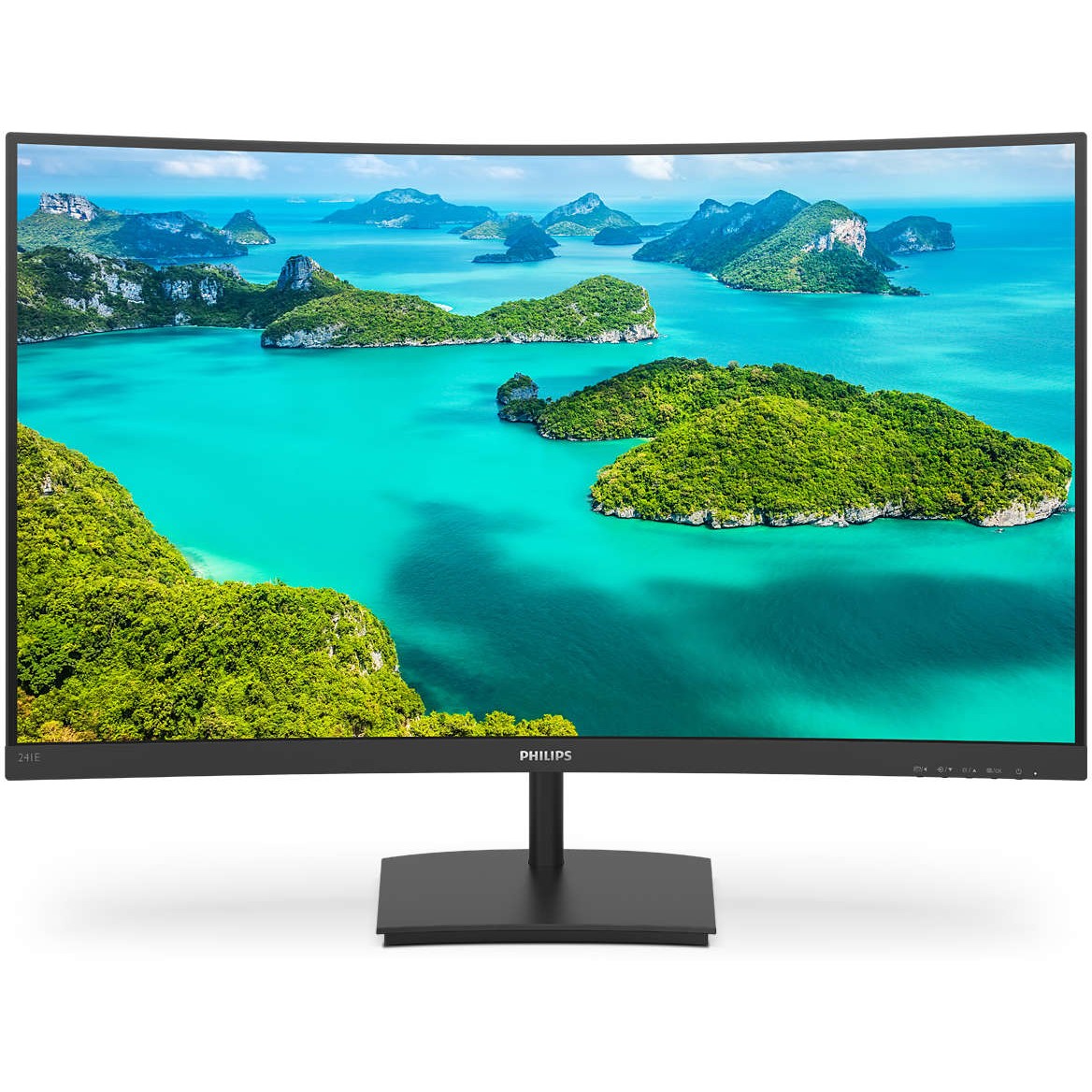 Monitor i lakuar Philips 241E1SC / 23.6" Full HD 75 Hz 4 ms VA Curved / HDMI / e zezë