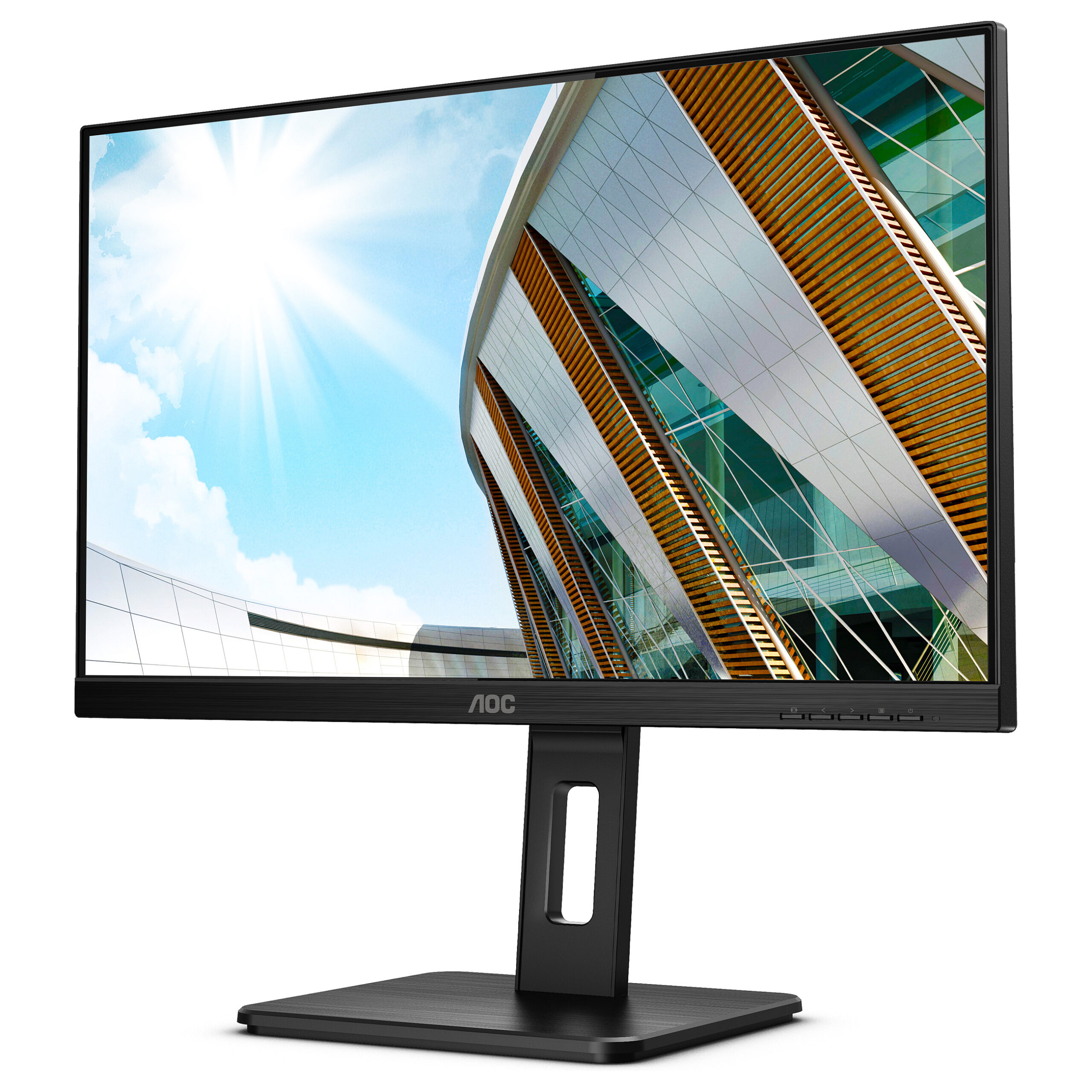 Monitor AOC Q24P2Q / 23.8"/ Quad HD IPS LED / 75Hz / 4ms / HDMI+DP+USB+VGA - Zezë - Figura 2