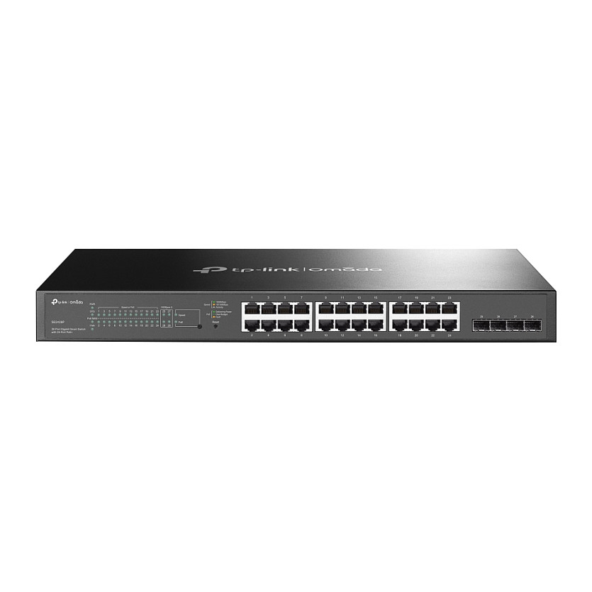 TP-Link Omada SG2428P 24-Port Gigabit Smart Managed PoE+ Switch | 24x PoE 250W | 4x SFP | VLAN | Layer 3 | Rackmount Metal Switch | Enterprise Omada SDN