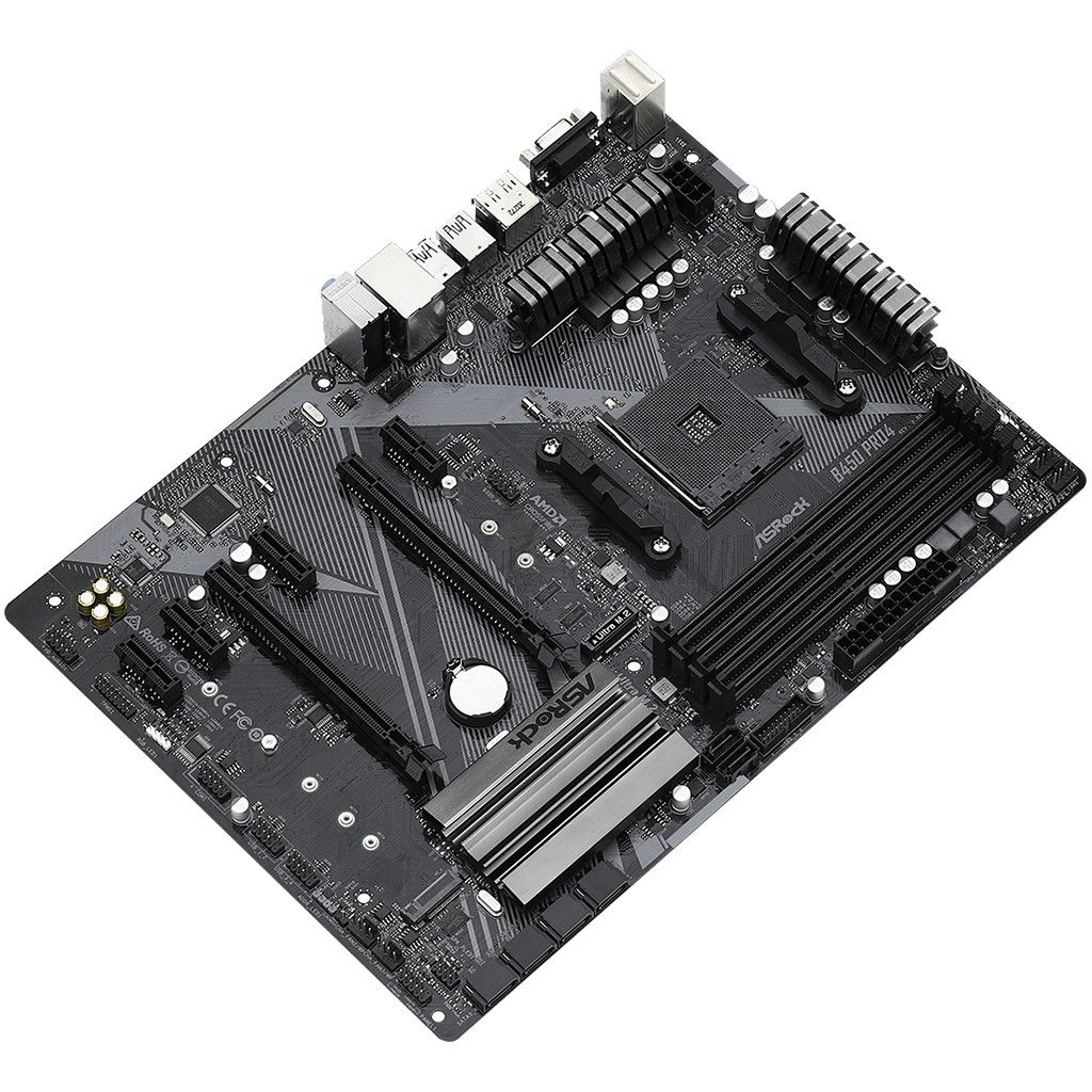 Pllakë Amë MB AMD ASRock B450 PRO4 R2.0 / AMD Socket AM4 / DDR4 / ATX - Figura 3