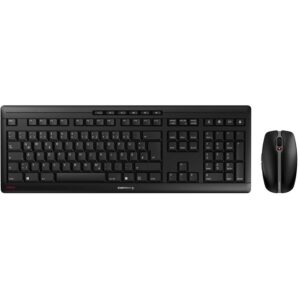 Combo (Tastierë & Maus) Cherry STREAM Desktop Recharge , QWERTZ DE, Zezë