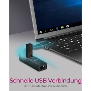 HUB USB‑C/USB 3.0 ICY BOX IB‑HUB1419‑LAN / 3x USB 3.0 / 1x Gigabit LAN 7
