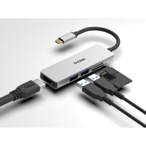 HUB USB‑C D‑Link DUB‑M530 / USB 3.0 / HDMI / Card Reader 7