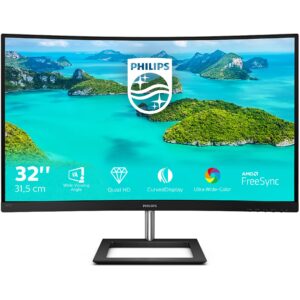 Monitor i lakuar Philips 325E1C / 31.5" Quad HD 75 Hz 4 ms VA Curved / HDMI DP / e zezë