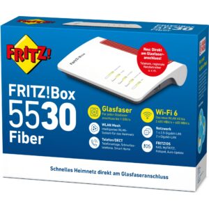 Ruter AVM Fritz!Box 5530 Fiber – WLAN Router with VoIP, Wi-Fi 6
