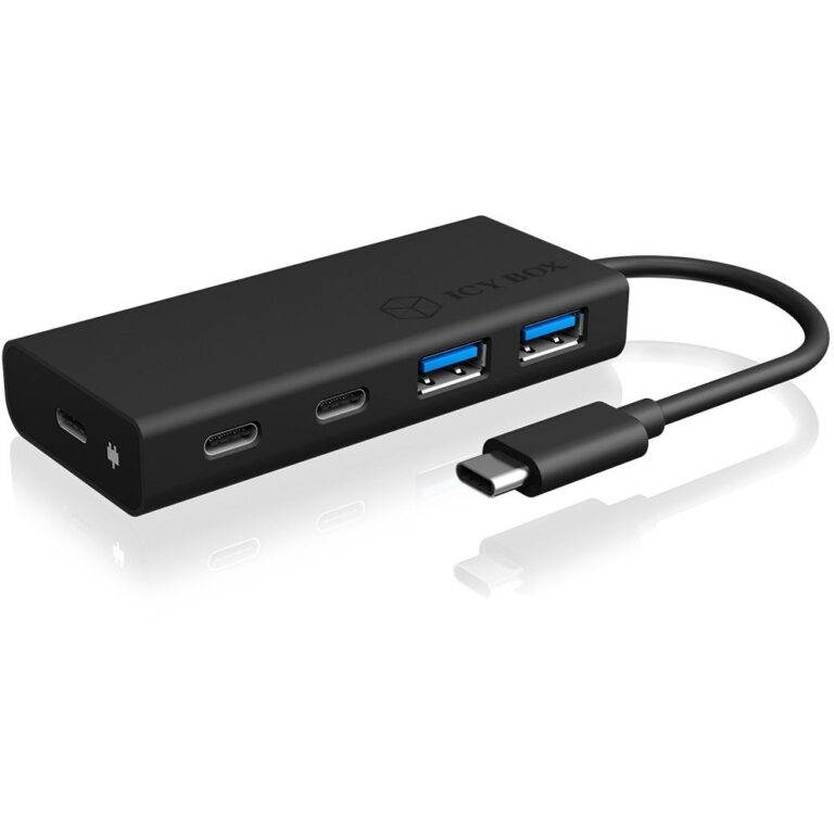 USB HUB 5Port ICY BOX 2xUSB3.0 2xUSB-C 1xUSB Power Delivery 60W SuperSpeed passiv- Zezë