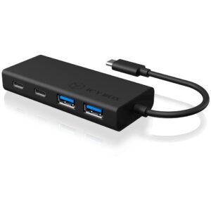 USB HUB 5Port ICY BOX 2xUSB3.0 2xUSB-C 1xUSB Power Delivery 60W SuperSpeed passiv- Zezë