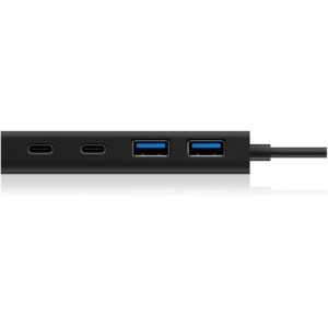 USB HUB 5Port ICY BOX 2xUSB3.0 2xUSB-C 1xUSB Power Delivery 60W SuperSpeed passiv- Zezë