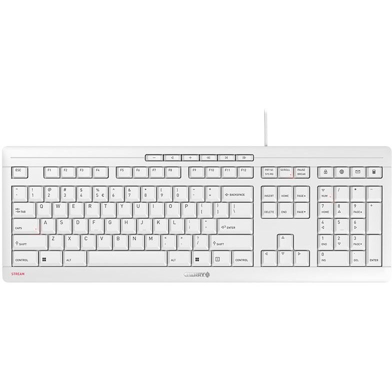 Tastierë Me kabllo Cherry Stream JK-8500EU-0 USB QWERTY Keyboard - Bardhë