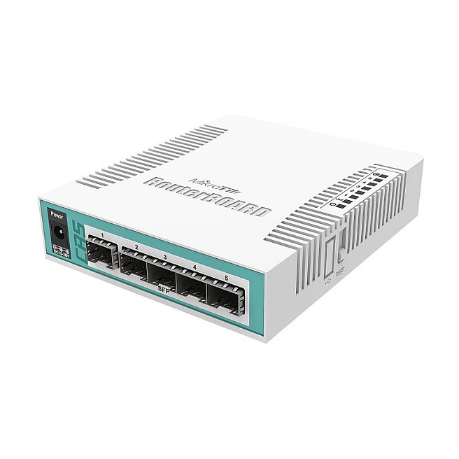 MikroTik CRS106-1C-5S Managed Fiber Switch 5x SFP + 1x Combo Port RouterOS Level 5 Desktop Switch