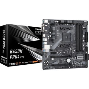 Pllakë Amë MB AMD AM4 ASRock B450M Pro4 R2.0
