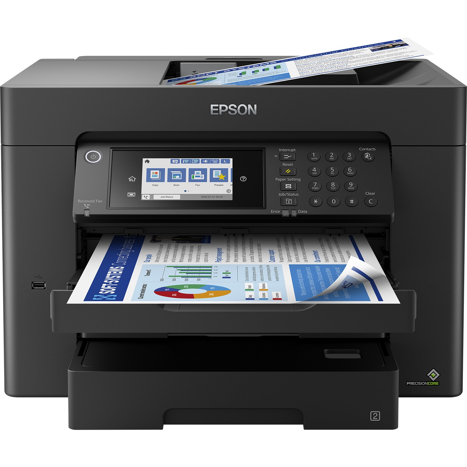Printer Multifunksional Epson WorkForce WF-7840DTWF / A4 / A3 / LAN / WLAN / ADF / Duplex