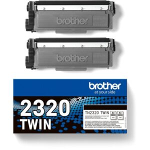 Brother TN-2320TWIN Black 2-Pack Toner – Up to 2,600 Pages ISO/IEC 19752