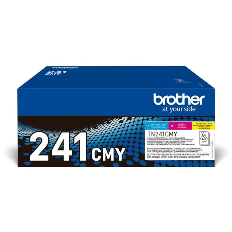Brother TN-241CMY Multipack Toner (C/M/Y) – Up to 1,400 Pages ISO/IEC 19798