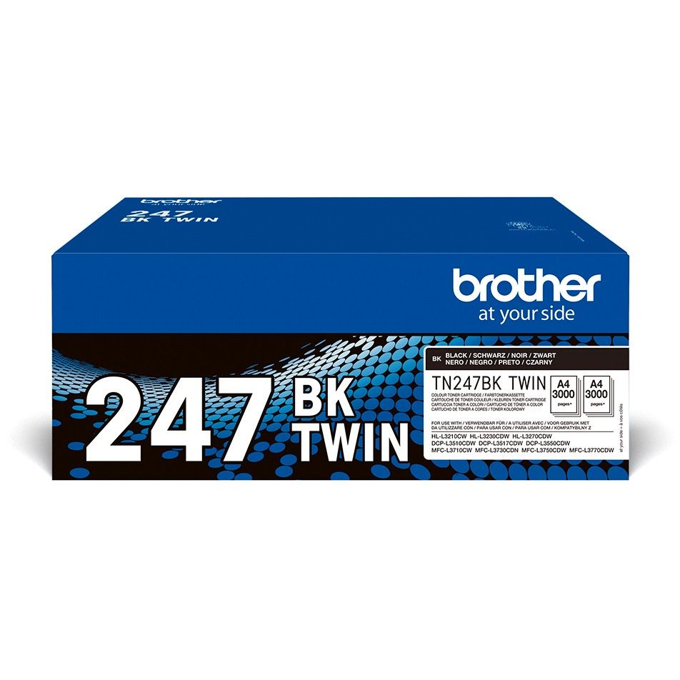 Toner Brother TN-247BKTWIN / 2 copë deri në 3.000 faqe secila – Zezë