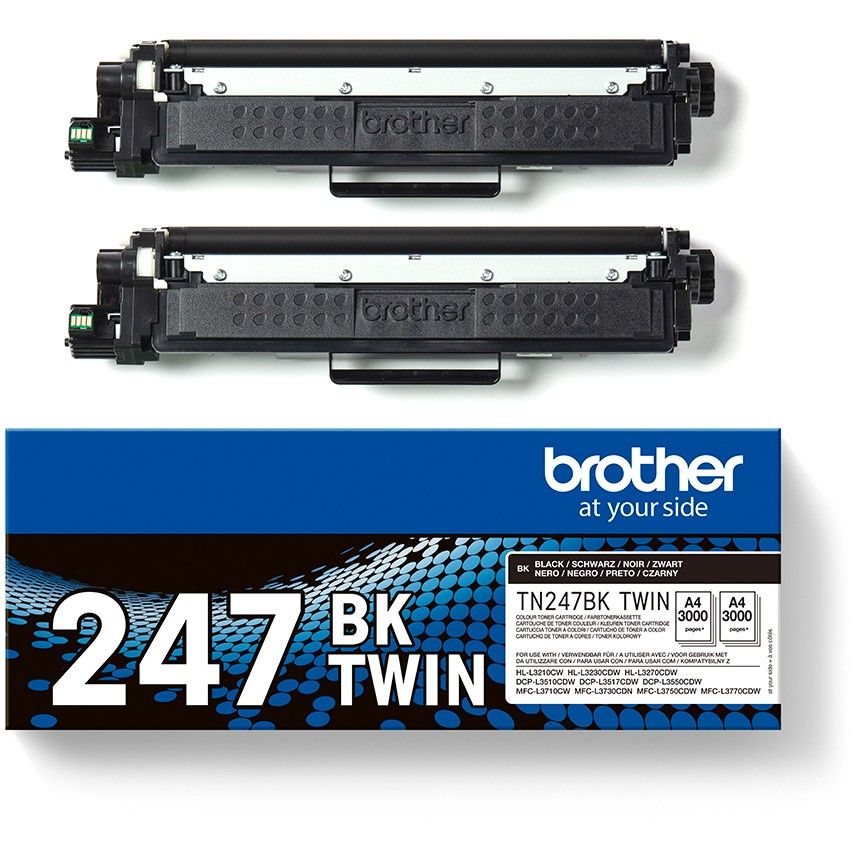 Toner Brother TN-247BKTWIN / 2 copë deri në 3.000 faqe secila – Zezë - Figura 3