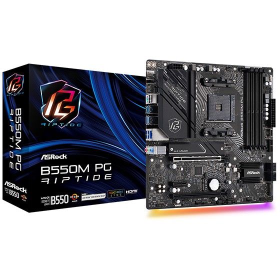 Pllakë Amë ASRock B550M PG RIPTIDE AM4 mATX HDMI/DP DDR4