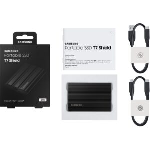 SSD e Jashtme 2TB Samsung Portable T7 Shield USB 3.2 Gen2 e zezë