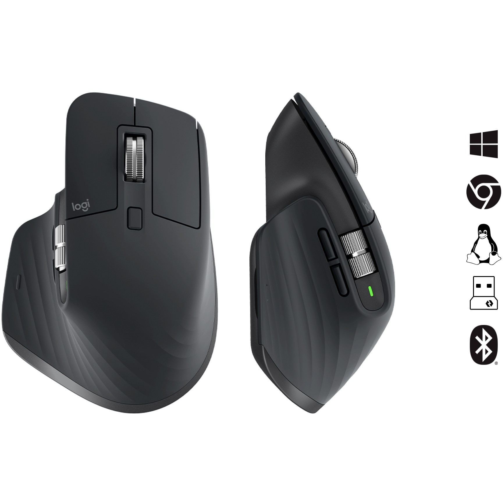 Maus pa kabllo Logitech MX MASTER 3S ergonomich / 8000 DPI / Butona 7 / Wireless, Bluetooth / graphite - Figura 2