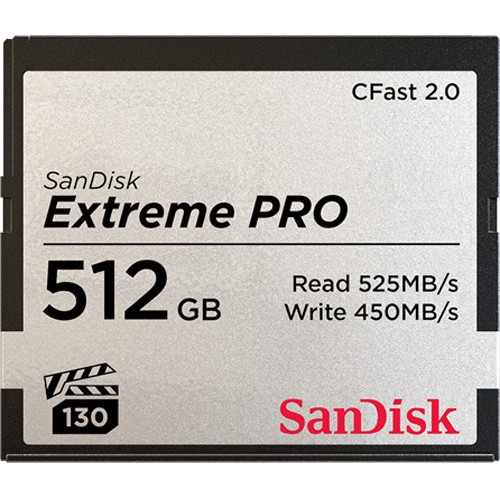 Kartë Memorie SD CARD CF Card 512GB SanDisk Extreme PRO CFast CompactFlash Memory card 525MB/s