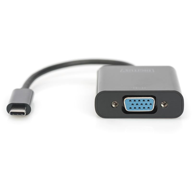 Adapter USB DIGITUS 3.0/USB‑C në VGA / 19.5 cm - Zezë - Figura 3