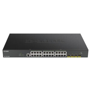 D-Link DGS-1250-28XMP/E Smart Managed 24-Port Gigabit PoE+ Switch me 4x 10G SFP+ Uplink 370W Rackmount Business Switch 4